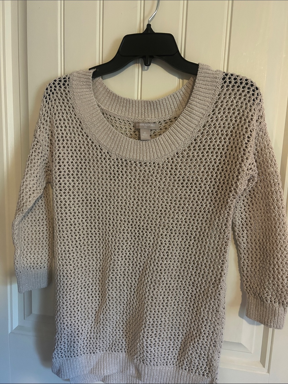 Light Beige Open-Knit Sweater - Women